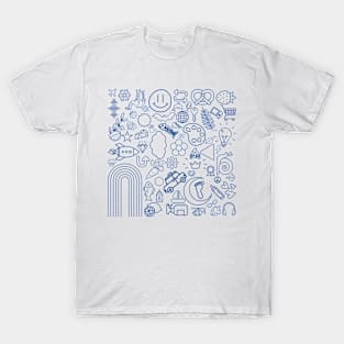 Blue I Spy Pattern T-Shirt